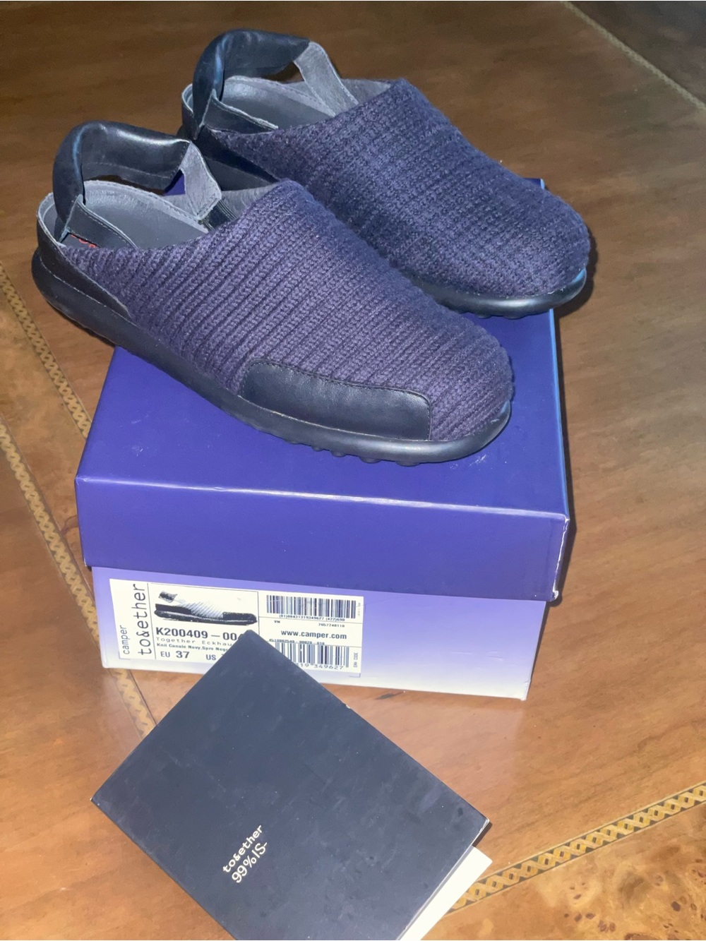 Camper Together X Eckhaus latta Knit Slip-On Loafers with Bubble Sole